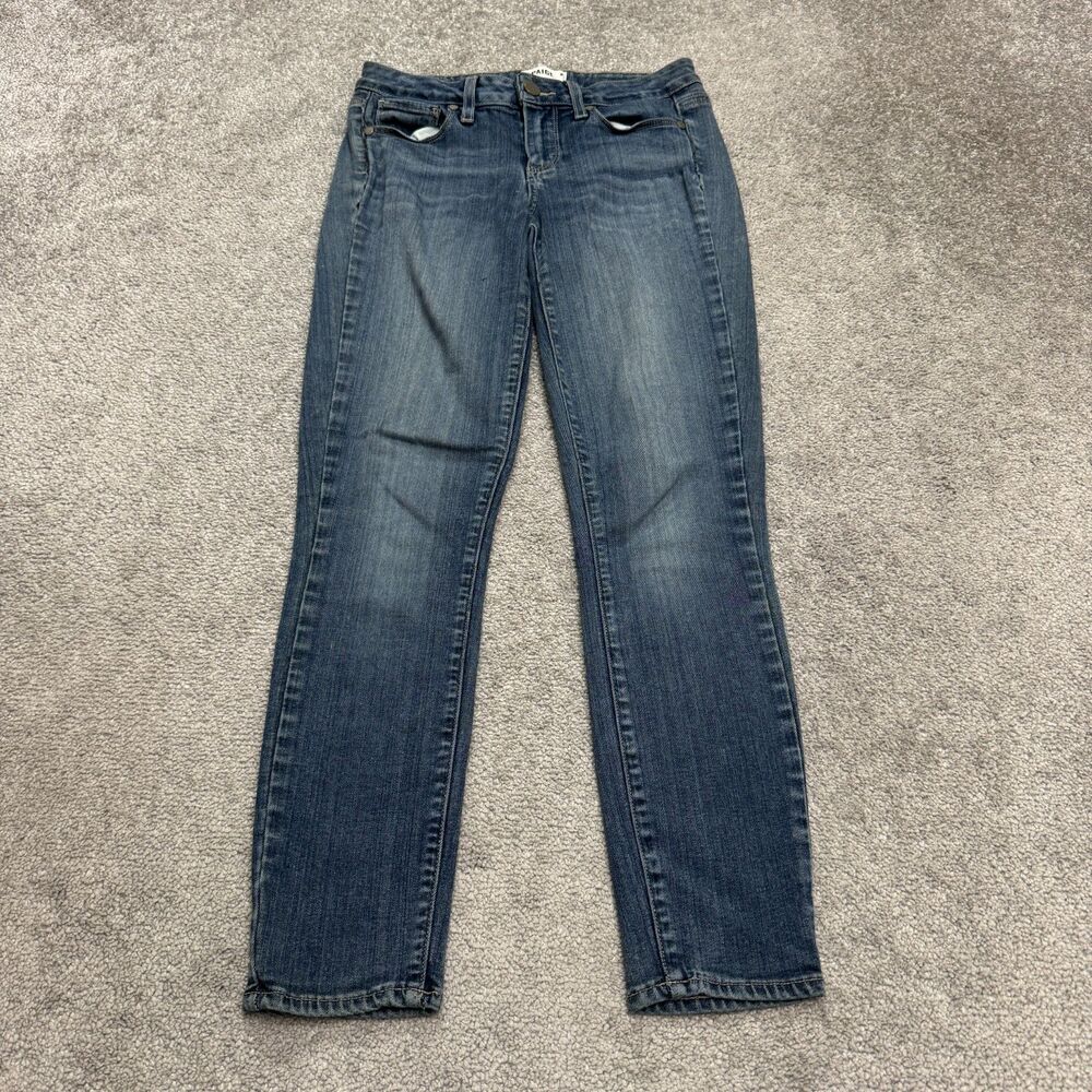 Paige Verdugo Crop Cassie Denim Jeans Womens 25 Blue Medium Wash Mid Rise 26x26